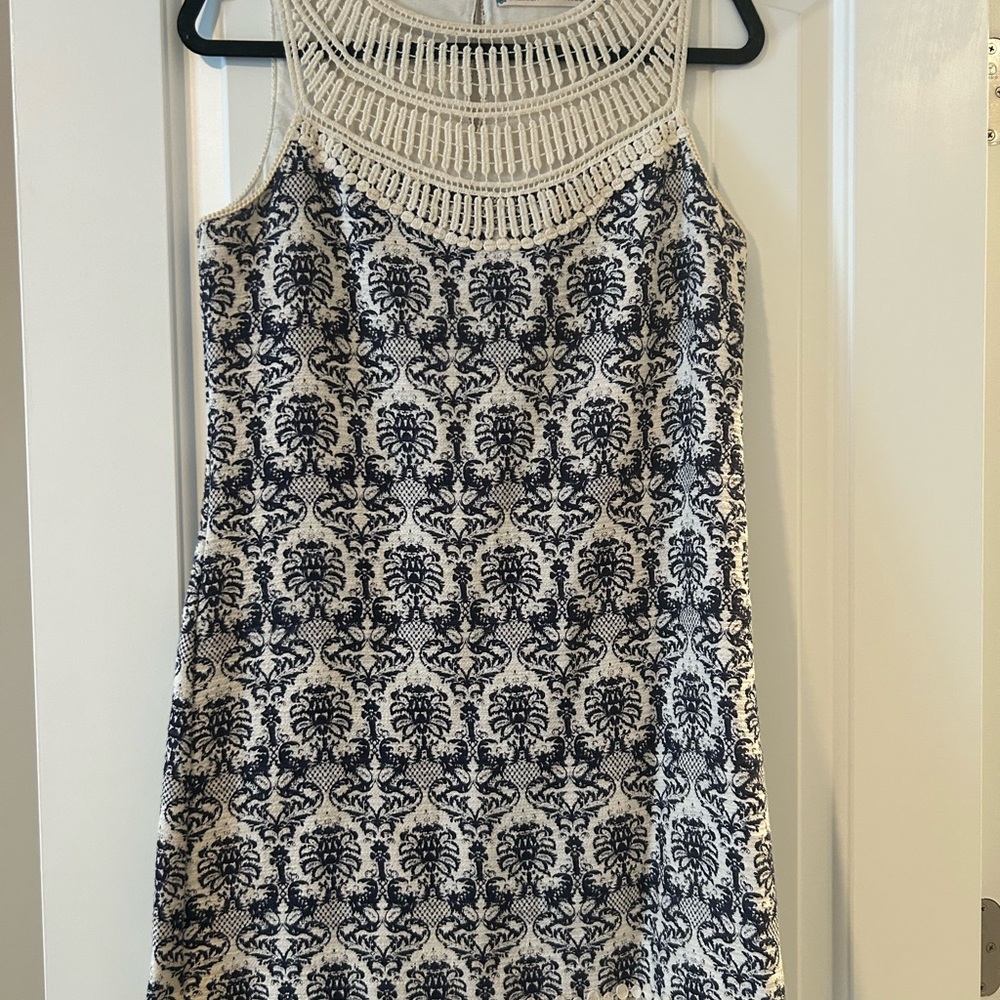 Chelsea & Violet Navy and Cream Mini Dress